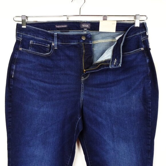 NYDJ Straight Leg Jeans Women's Plus Size 22W Blue Stretch Denim Marilyn - Picture 4 of 13